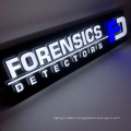 OEM advertising waterproof  illuminated design letters  company name 3d acrylic led logo sign baked backing board signage